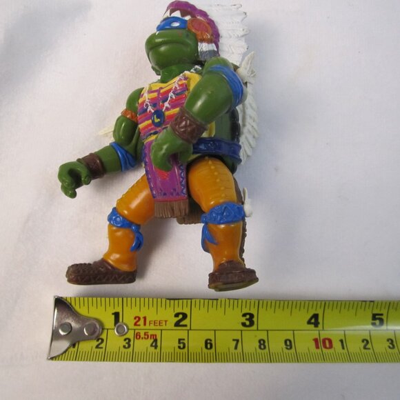Vintage TMNT Wacky Wild West Chief Leo Figure 1992 - with Flaw; Read Description - Picture 11 of 12